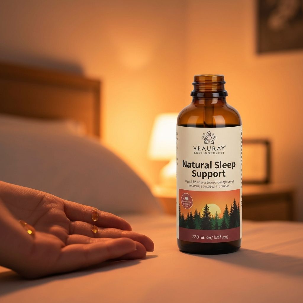 Sleep support supplement with relaxing ambient lighting
